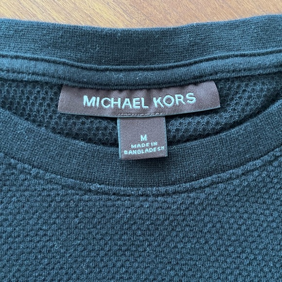 Michael Kors Black Men's waffle net top - Picture 3 of 4